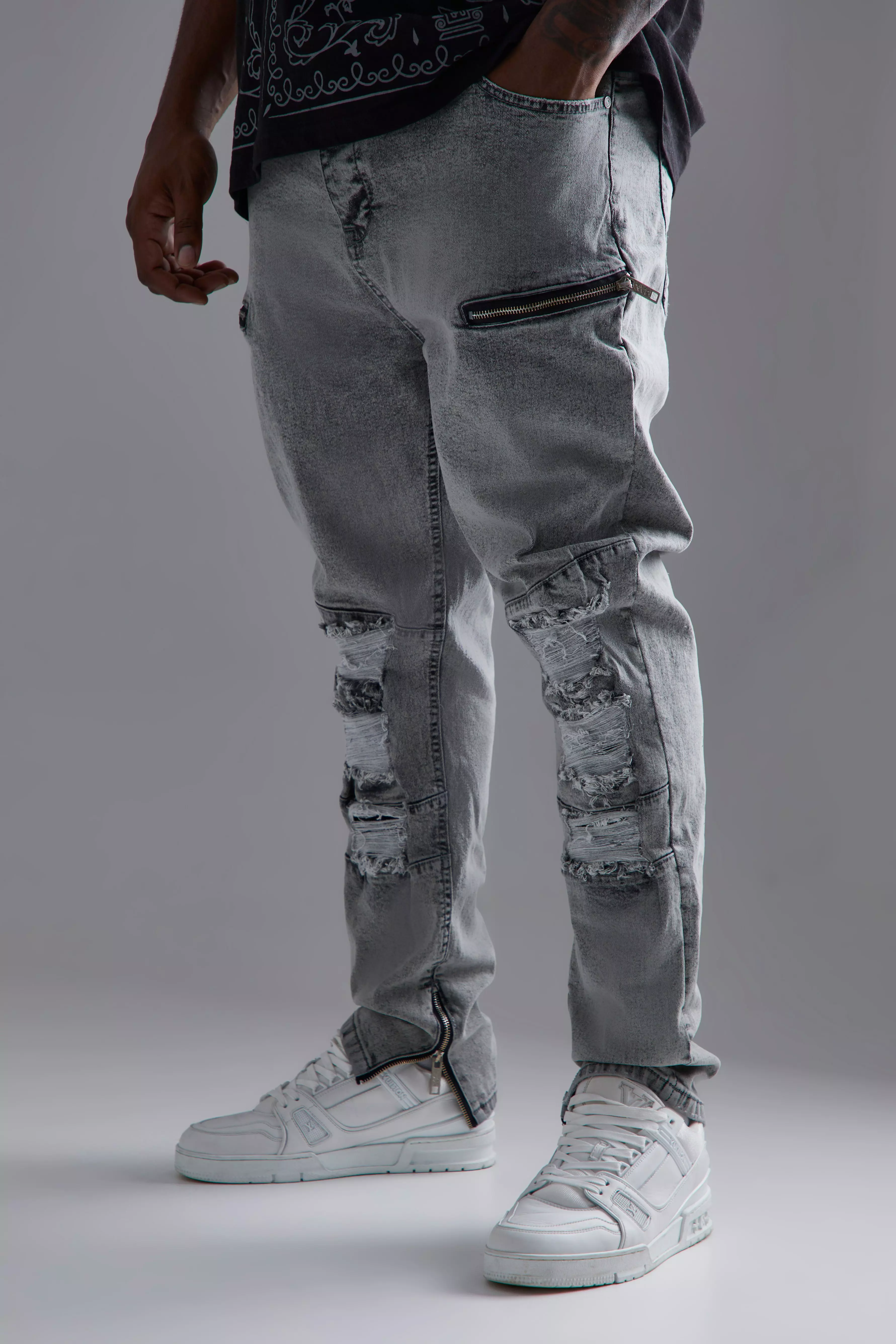 Biker store panel jeans